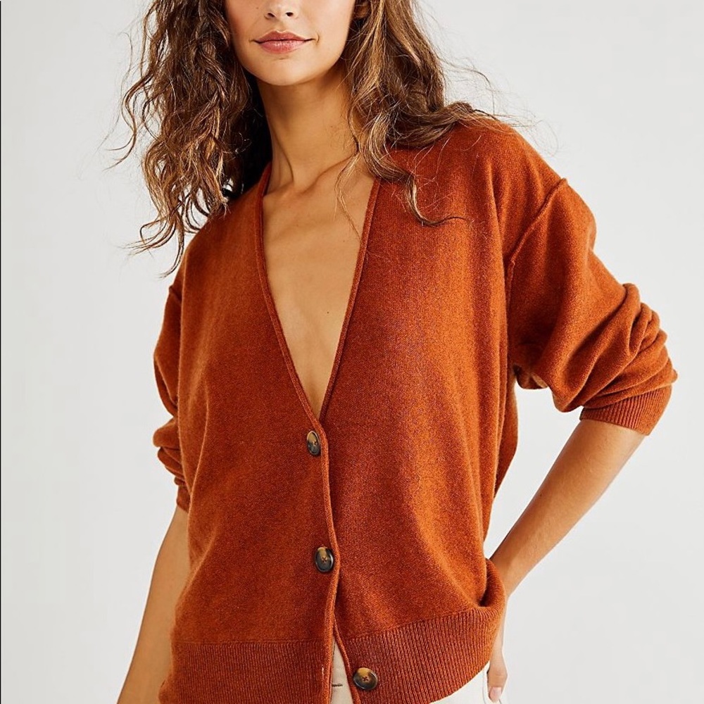 Free People School Boy Cashmere Cardi